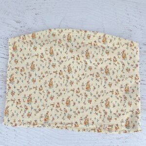 American Eagle Floral Print Smocked Tube Top New With Tags Size Small